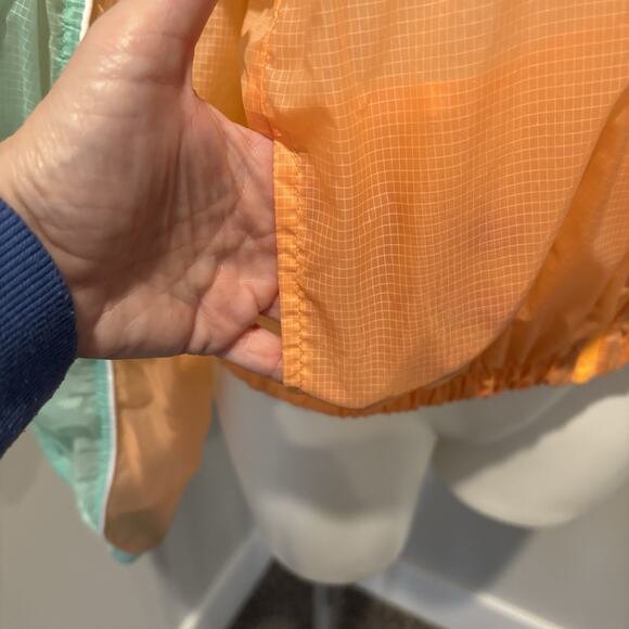 Fabletics Sport Payton Woven Jacket Large Peach Kiss Ombre Full Zip Pockets - Picture 9 of 13